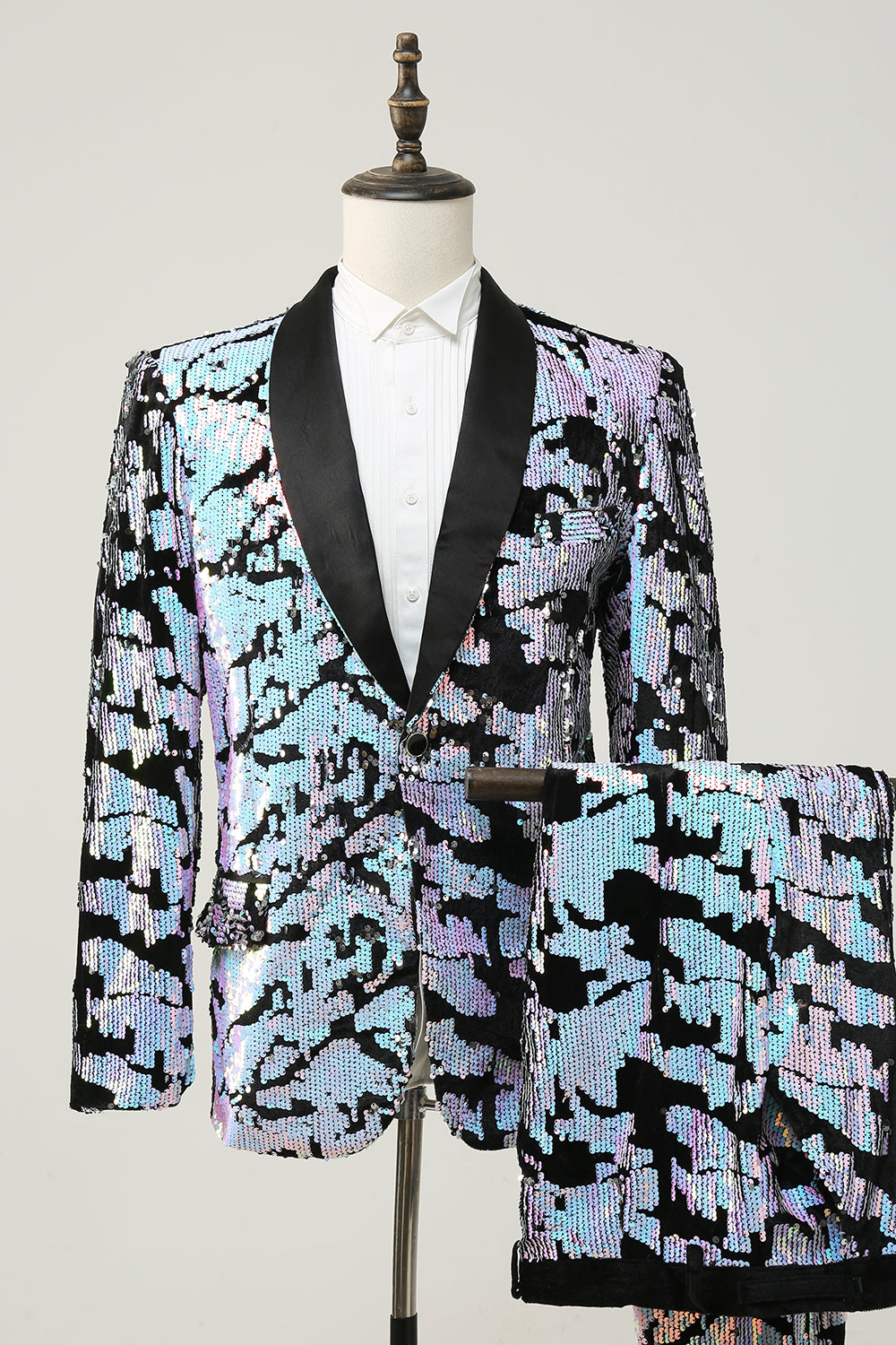 heine Blouse met print en knoopsluiting achter, bedrukt in zand/lichtblauw bedrukt | heine heine Blouse met print en knoopsluiting achter, bedrukt in zand/lichtblauw bedrukt | heine