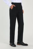 Zwart High Waisted Pak Broek Heren