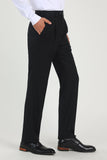 Zwart High Waisted Pak Broek Heren