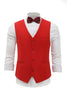 Afbeelding in Gallery-weergave laden, Rode Single Breasted Shawl Revers Heren Pak Vest