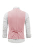 Afbeelding in Gallery-weergave laden, Roze Single Breasted Shawl Revers Heren Pak Vest