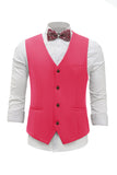 Fuchsia Single Breasted Shawl Revers Heren Pak Vest