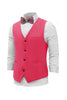 Afbeelding in Gallery-weergave laden, Fuchsia Single Breasted Shawl Revers Heren Pak Vest