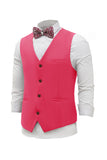 Fuchsia Single Breasted Shawl Revers Heren Pak Vest