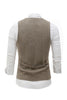 Afbeelding in Gallery-weergave laden, Kaki Solid Single Breasted Shawl Revers Heren Pak Vest