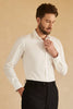 Afbeelding in Gallery-weergave laden, Lange mouwen wit massief herenpak shirt