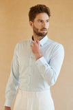 Lange mouwen Camel Solid Suit Shirt