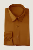 Camel Solid Lange Mouwen Pak Shirt