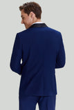 Heren Marine 3-delige One Button Slim Fit Homecoming Suits