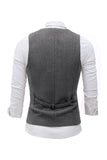 Zwart Single Breasted Shawl Revers Heren Pak Vest