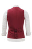 Afbeelding in Gallery-weergave laden, Bordeaux sjaal revers single breasted heren pak vest