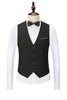 Afbeelding in Gallery-weergave laden, Zwart Single Breasted Shawl Revers Heren Pak Vest