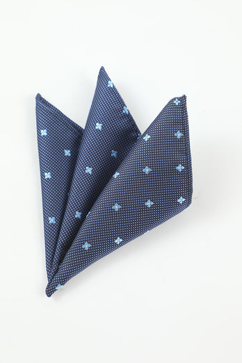 Marine Heren 5-delige accessoire set stropdas en vlinderdas pocket vierkante bloem revers pin tie clip