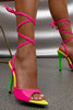 Afbeelding in Gallery-weergave laden, Hot Pink Strappy Sandaal met Hoge Hakken