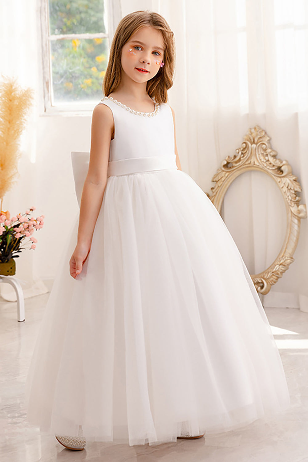 JerrisApparel Mouwloze Jurk Bloemen Meisjes Bruiloft Partij JerrisApparel Mouwloze Jurk Bloemen Meisjes Bruiloft Partij