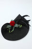 Afbeelding in Gallery-weergave laden, Zwarte hoed met bloem