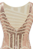 Blush Ronde Hals 1920s Flapper Jurk