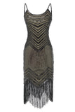 Fringed Vintage 1920s Pailletten Jurk