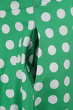 Groene Halter Polka Dots jaren 1950 Jurk