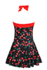 Afbeelding in Gallery-weergave laden, Plus Size Zwarte en Rode Cherry Printed Badmode