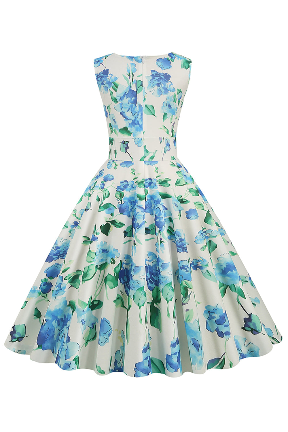 V Hals Lichtblauwe Jaren 1950 Vintage Jurk