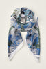 Afbeelding in Gallery-weergave laden, Blauwe Bladeren Bedrukte Vierkante Sjaal