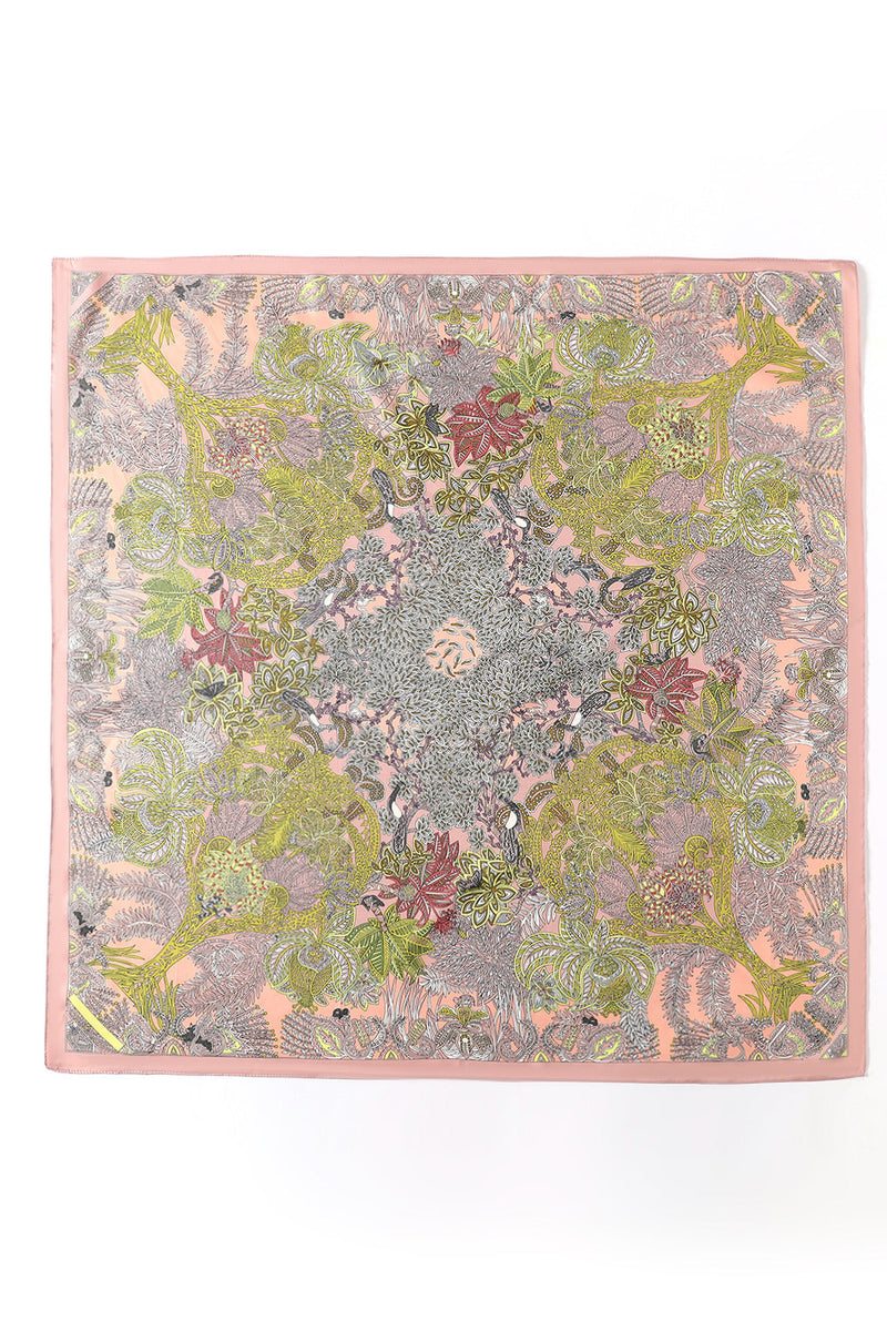 Afbeelding in Gallery-weergave laden, Blauwe Bladeren Bedrukte Vierkante Sjaal