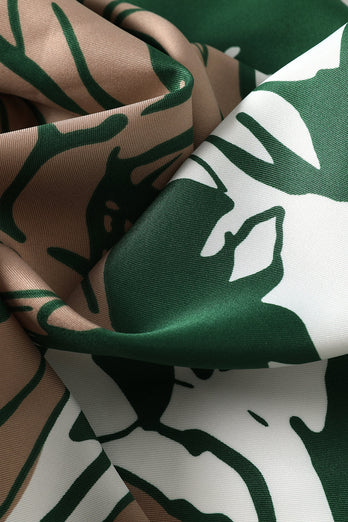 Groene vierkante bedrukte sjaal zendspoel
