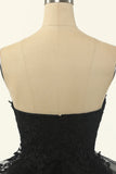 Strapless Tule Little Black Jurkje / Haar