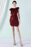 Donkergroene Bateau Hals Bodycon Cocktail Jurk