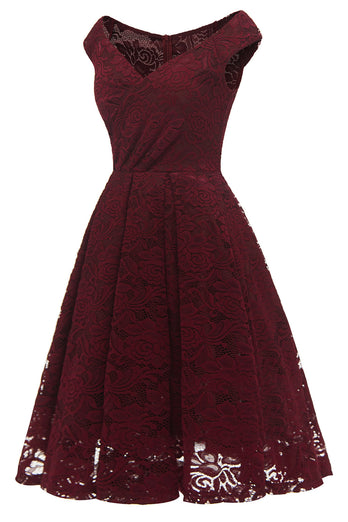 Vintage A-lijn kant jurk