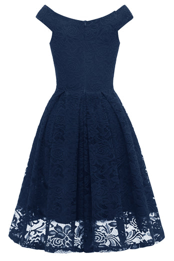 Vintage A-lijn kant jurk