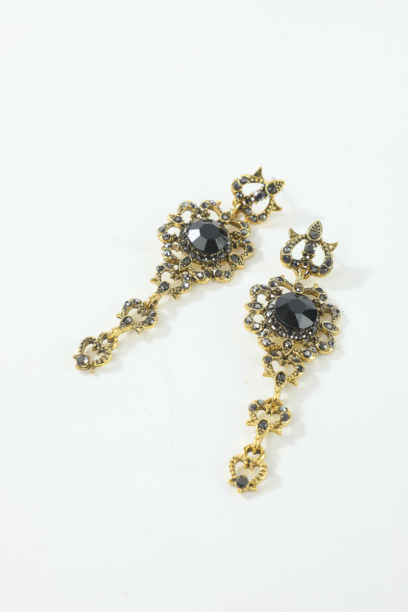 Afbeelding in Gallery-weergave laden, Zwarte Zes Stuks Wrap Zendspoel 1920s Accessoires Set