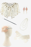 Champagne Drop Oorbellen Ketting 1920s Party Accessoires Set