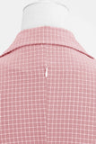 Blush Plaid Swing jaren 1950 Jurk met Korte Mouwen