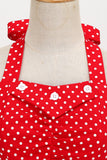 Retro Stijl Halter Rode Polka Dots 1950s Jurk