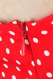 Retro Stijl Halter Rode Polka Dots 1950s Jurk