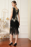 Fringes Pailletten 1920s Jurk