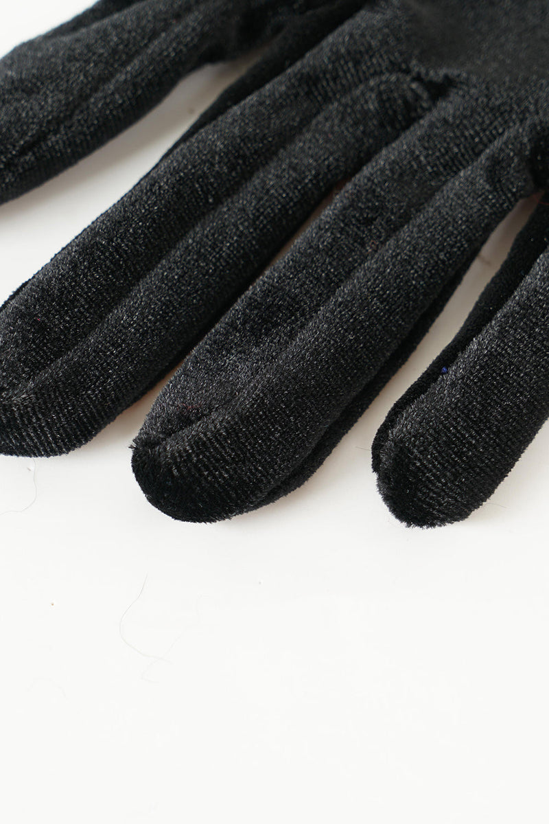 Afbeelding in Gallery-weergave laden, Zwarte Fluwelen Handschoenen