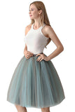 Tweekleurige stiksels 7-laags mesh tule tutu rok