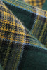 Afbeelding in Gallery-weergave laden, V Hals Green Grid Vintage Jurk met 3/4 Mouwen
