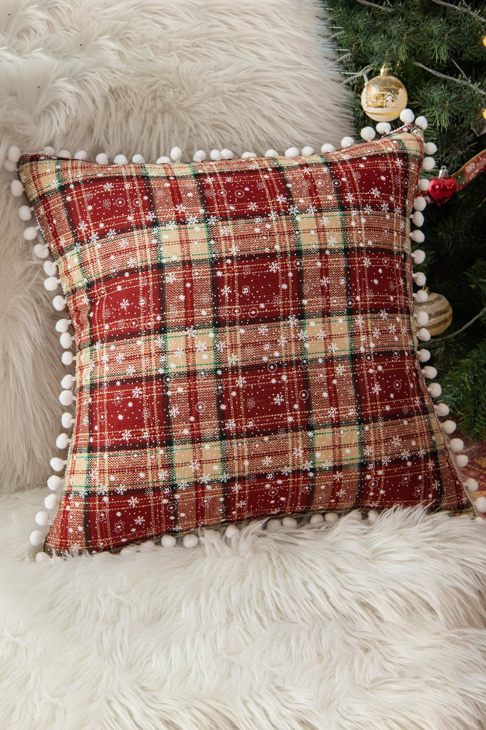 Kerstcadeau Geruit Kussensloop