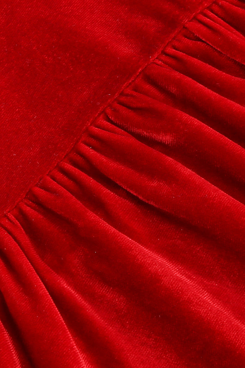 Afbeelding in Gallery-weergave laden, Rood Fluwelen Midi A-lijn Vintage Jurk