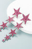 Afbeelding in Gallery-weergave laden, Fuchsia Five-Pointed Stars Prom Oorbellen
