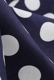 Hepburn Style Polka Dots Blauw 1950s Jurk