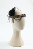 1920s Flapper Zwart Gouden Vijf stuks Accessoires Set