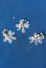 Afbeelding in Gallery-weergave laden, Parel drie stuks handgemaakte bloem bruids haar clip