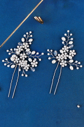 Handgemaakte kralen parel bruids haar pin
