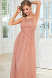 Blush Halter A Line Galajurk