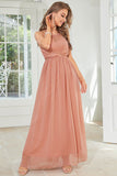 Blush Halter A Line Galajurk